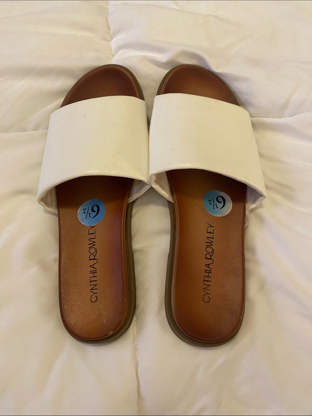 Cynthia Rowley White Slide Sandals